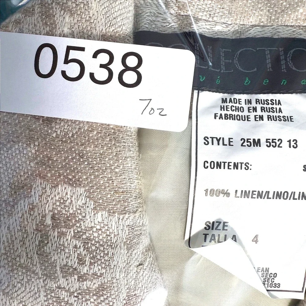 Harve Benard Collection Women's 100% Linen Floral Vest Size‎ 4